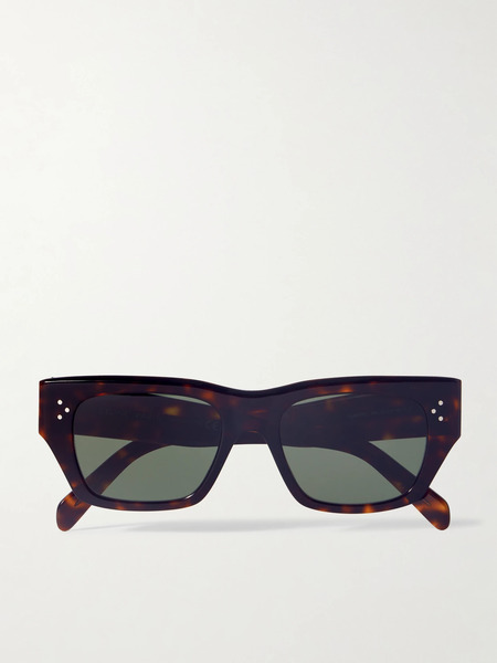  Celine Eyewear   Square Frame Tortoiseshell Acetate Sunglasses   One Size 