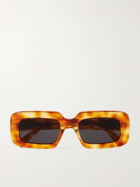  Celine Eyewear   Triomphe Oversized Square Frame Tortoiseshell Acetate Sunglasses   One Size 
