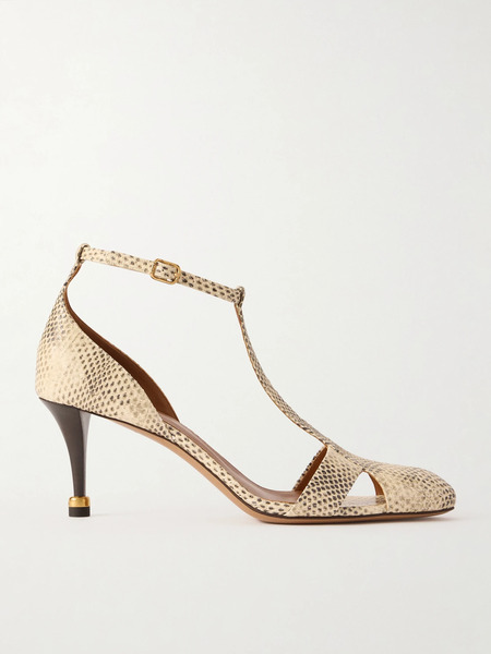  Chloé   Cleia 70 Snake Effect Leather Pumps   Snake Print 
