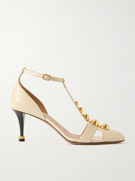  Chloé   Cleiat Embellished Leather Pumps   Ivory 