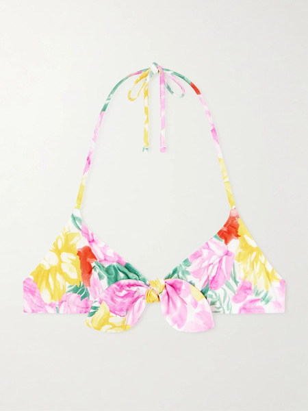  Chloé   Floral Print Halterneck Bikini Top   Multi 