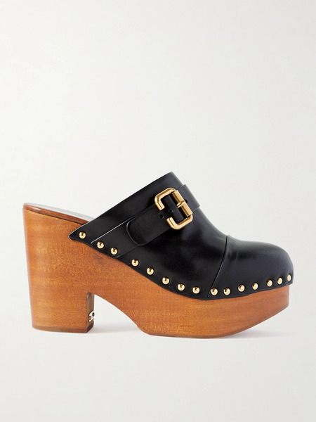  Chloé   Jeanette Studded Platform Clogs   Black 