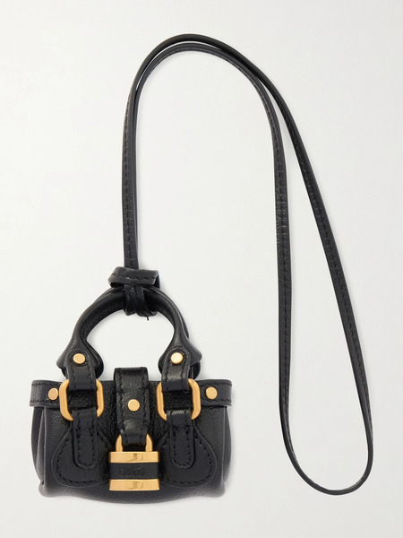  Chloé   Mini Paddington Leather Key Chain   Black 