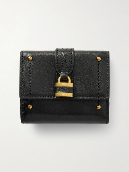  Chloé   Paddington Embellished Textured Leather Cardholder   Black 