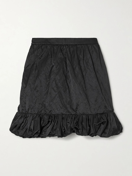  Chloé   Ruffled Satin Mini Skirt   Black 