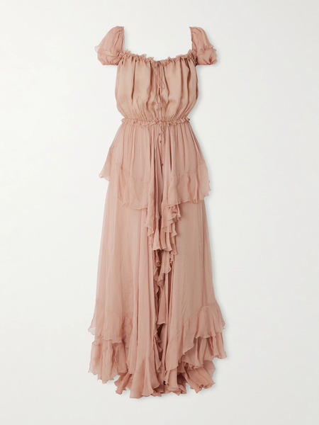  Chloé   Silk Mousseline Gown   Pink 