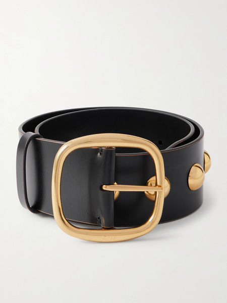  Chloé   Studded Leather Belt   Black 