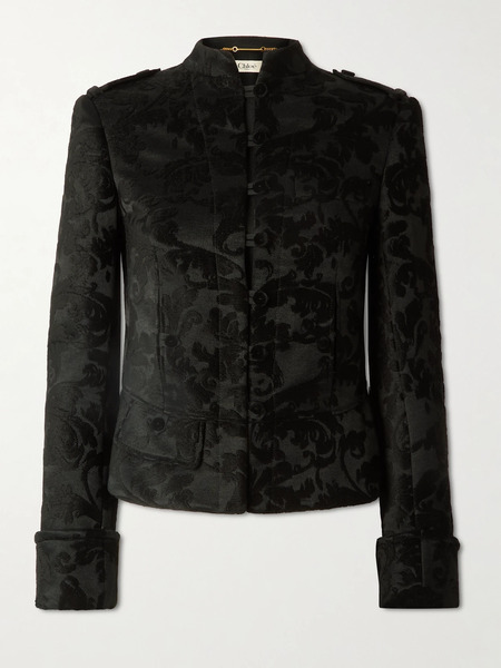  Chloé   Velvet Jacquard Jacket   Black 