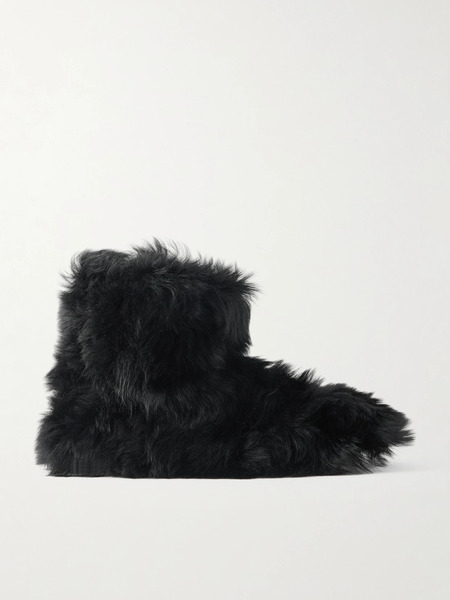  Christen   Big Boot Shearling Ankle Boots   Black 