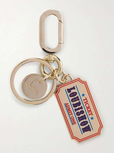 Christian Louboutin   Gold Tone And Enamel Keychain   One Size 