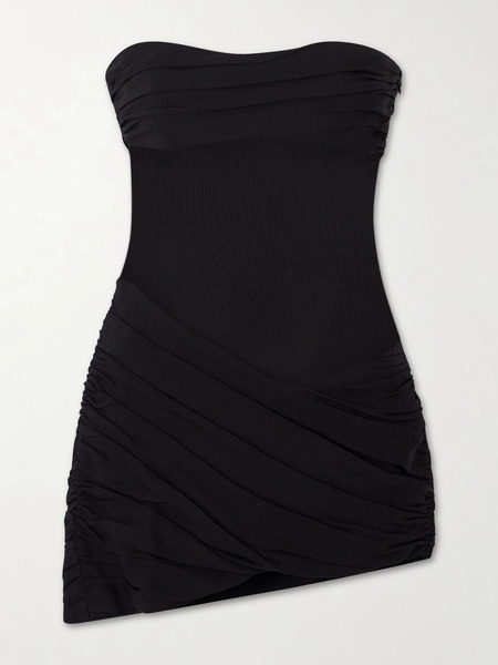  Christopher Esber   Christo Ribbed Jersey Mini Dress   Black 
