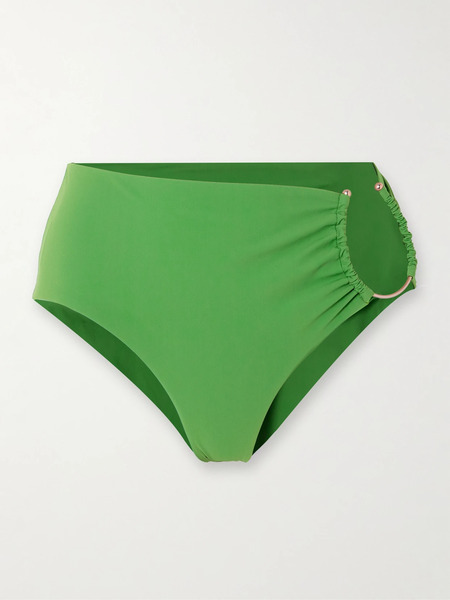  Christopher Esber   Cutout Embellished Bikini Briefs   Green 