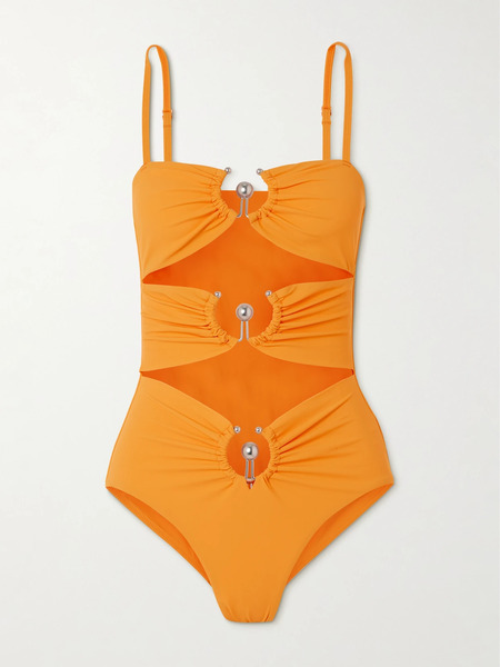  Christopher Esber   Cutout Embellished Swimsuit   Yellow 