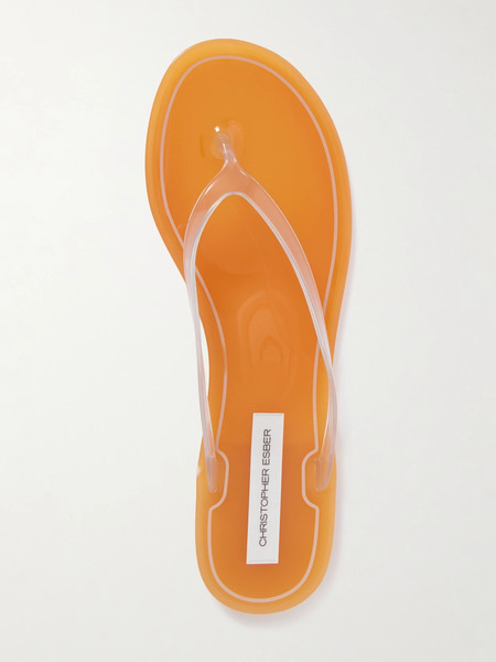  Christopher Esber   Jo Pvc Flip Flops   Pastel Orange 