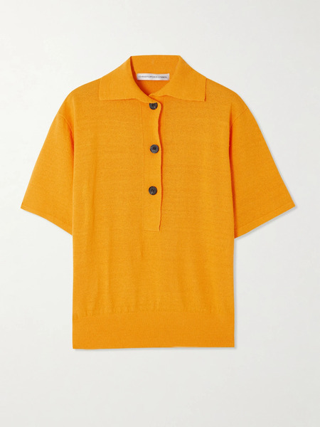  Christopher Esber   Knitted Polo Shirt   Orange 