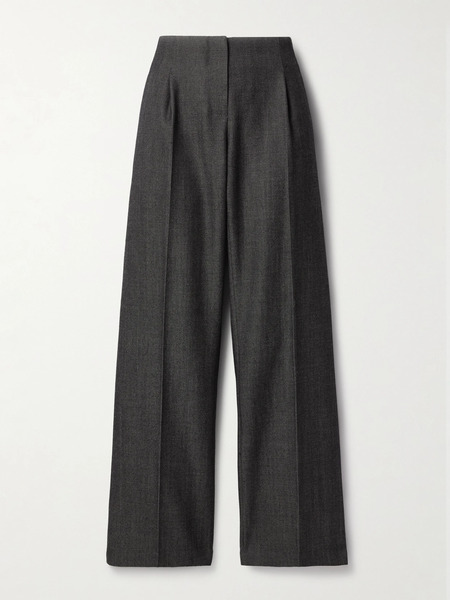  Christopher Esber   Redux Pleated Wool Twill Straight Leg Pants   Gray 