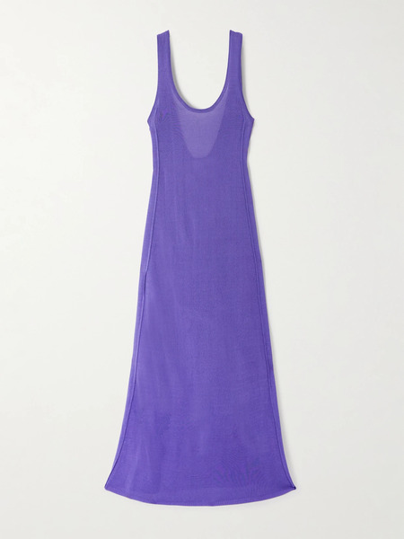  Christopher John Rogers   Knitted Maxi Dress   Purple 
