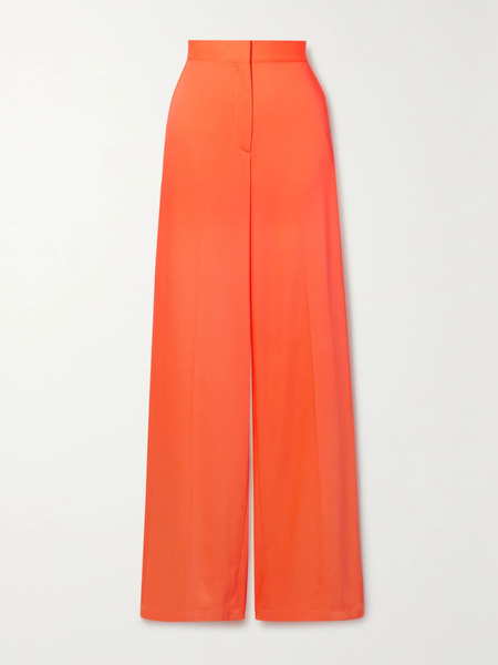  Christopher John Rogers   Twill Wide Leg Pants   Orange 