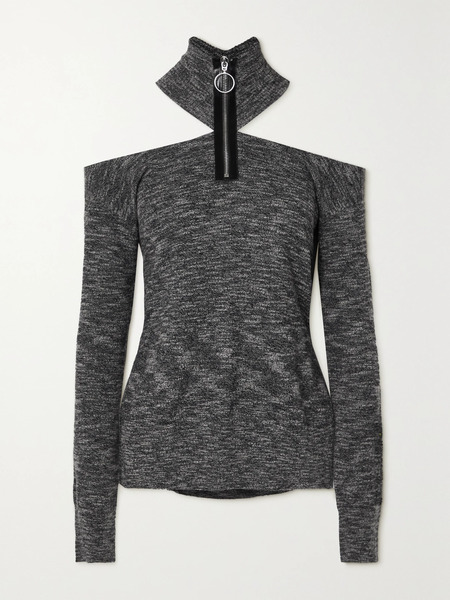  Christopher Kane   Cold Shoulder Wool Sweater   Black 