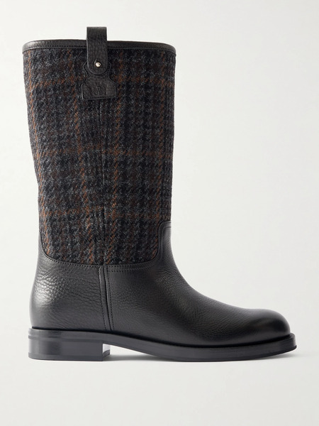  Church's   Peyton Tweed And Leather Boots   Black 