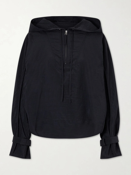  Co   Embellished Recycled Shell Half Zip Jacket   Black 