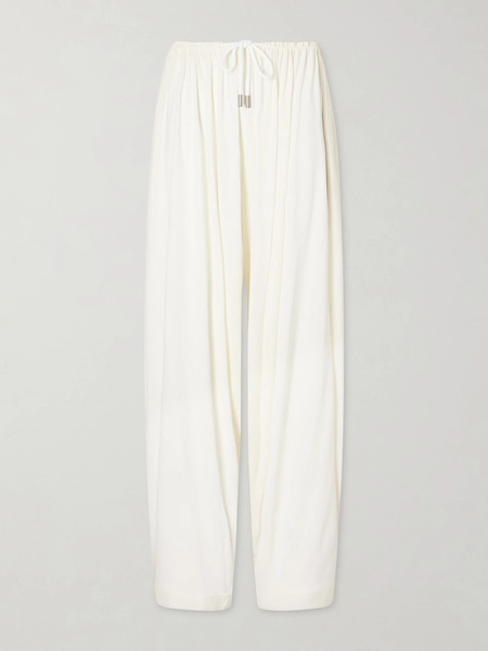  Co   Gathered Satin Wide Leg Pants   Ivory 