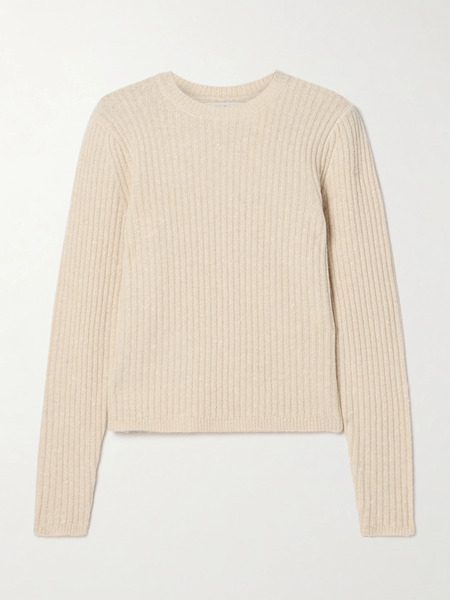  Co   Ribbed Wool Blend Sweater   Ivory 