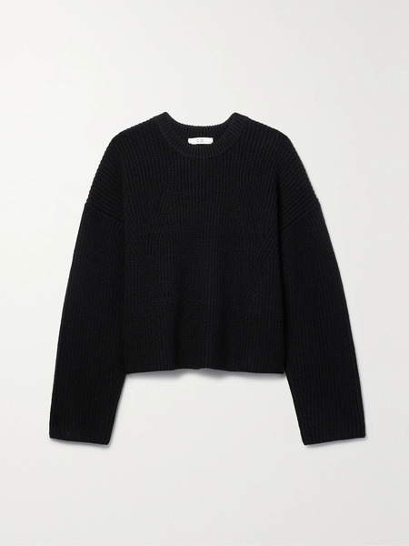  Co   Ribbed Wool Sweater   Black 