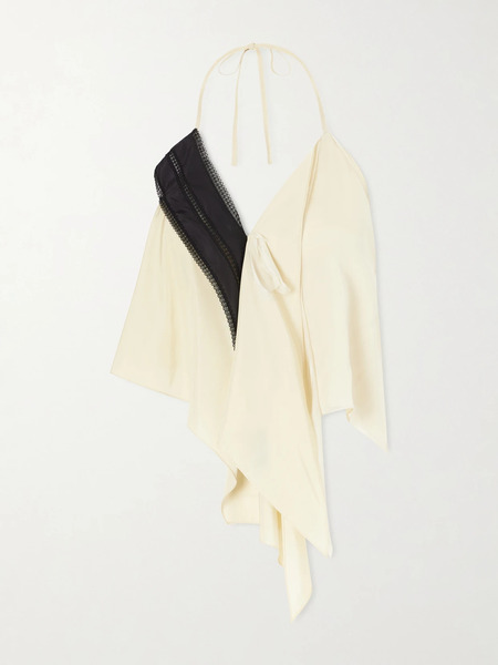  Colleen Allen   Halter Silk Blend Blouse   Cream 