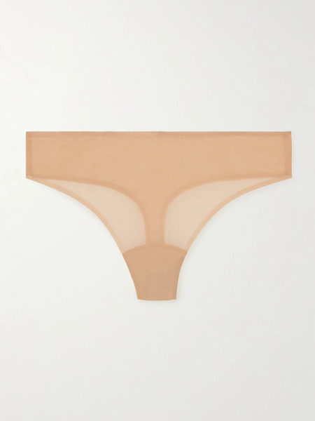  Commando   Chic Mesh Thong   Beige 