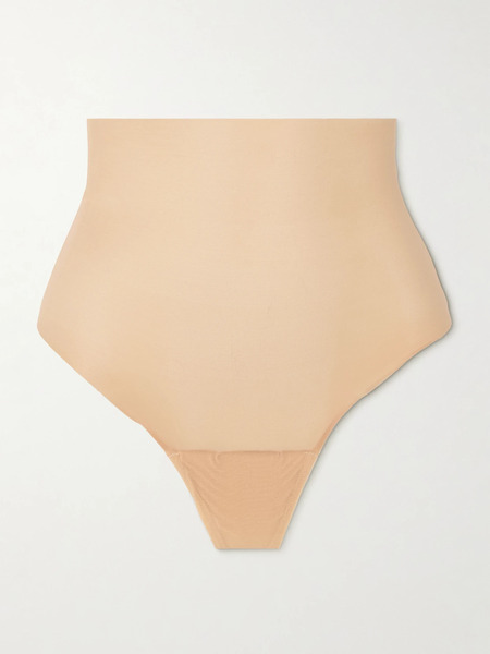  Commando   Featherlight Control Stretch Jersey Thong   Beige 