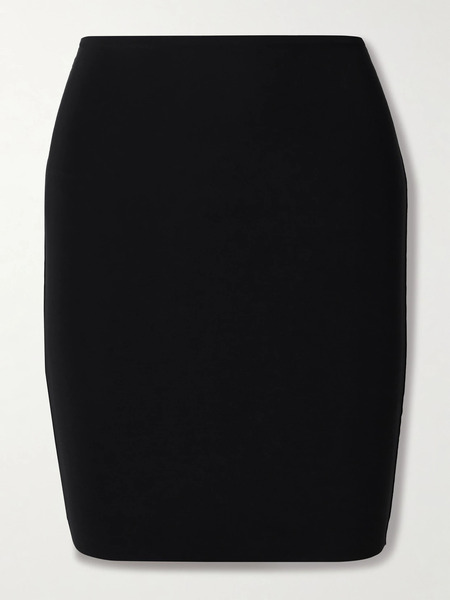  Commando   Half Slip Control Layered Stretch Mini Skirt   Black 