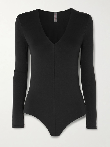  Commando   Prima Ballet Stretch Jersey Thong Bodysuit   Black 