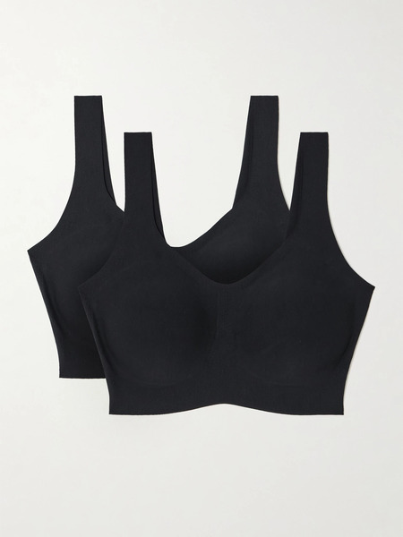  Commando   Set Of Two Butter Stretch Micro Modal Soft Cup Bralette   Black 