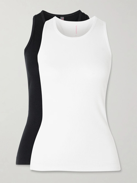  Commando   Set Of Two Ribbed Stretch Jersey Tanks   Multi 