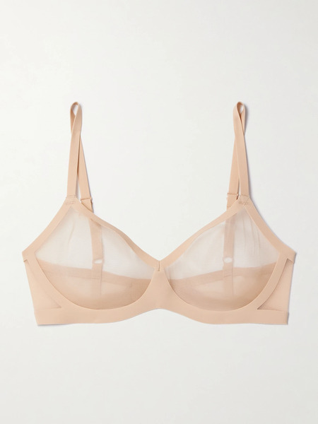  Commando   Stretch Mesh Soft Cup Bra   Beige 