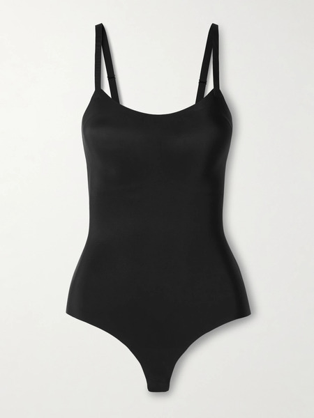 Commando   Zone Smoothing Stretch Jersey Thong Bodysuit   Black 
