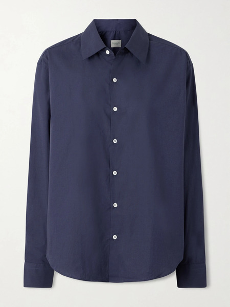  Comme Si   Cotton Poplin Shirt   Navy 