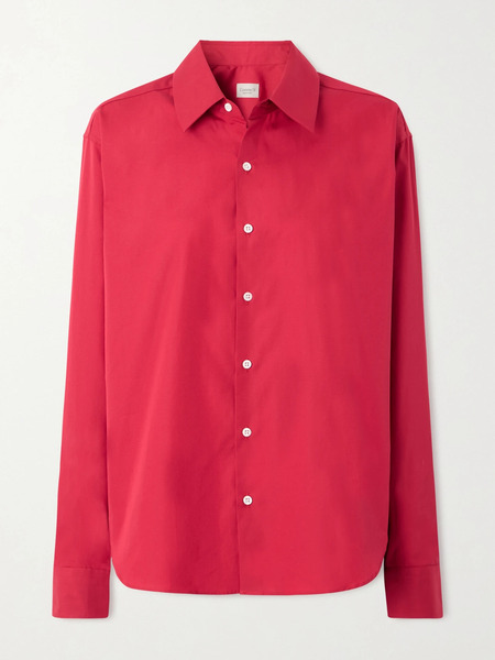  Comme Si   Cotton Poplin Shirt   Red 