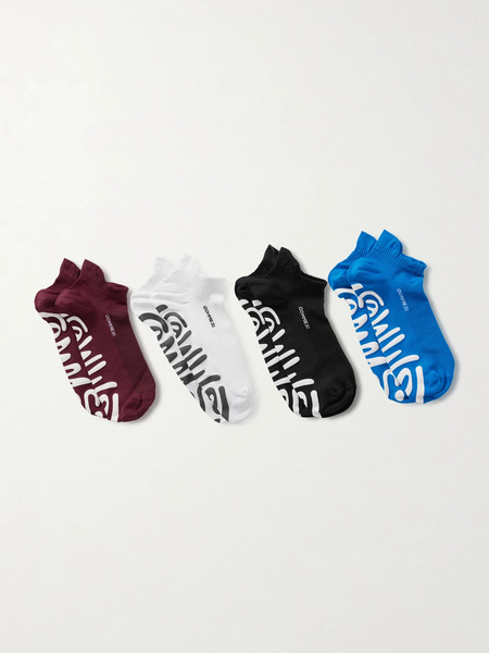  Comme Si   Pilates Set Of Four Stretch Knit Socks   Multi 