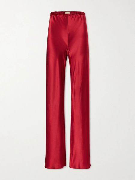 Comme Si   Silk Charmeuse Pants   Red 