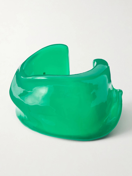  Completedworks   Draped Resin Cuff   Green 