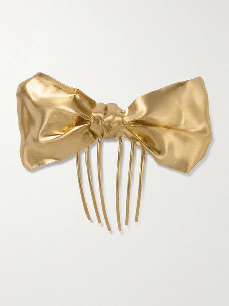  Completedworks   Gold Plated Bow Hair Comb   One Size 