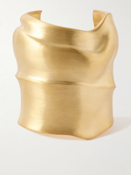  Completedworks   Pool Gold Plated Cuff   Medium 
