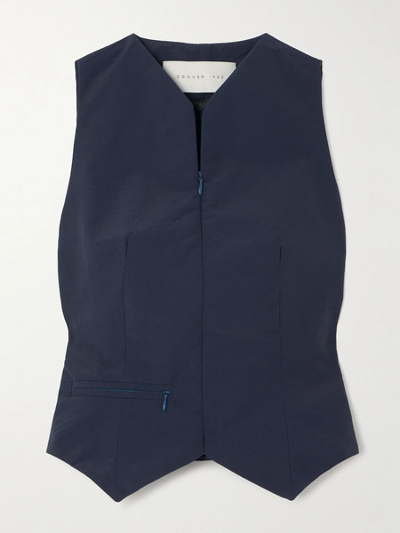  Conner Ives   Recycled Twill Vest   Navy 