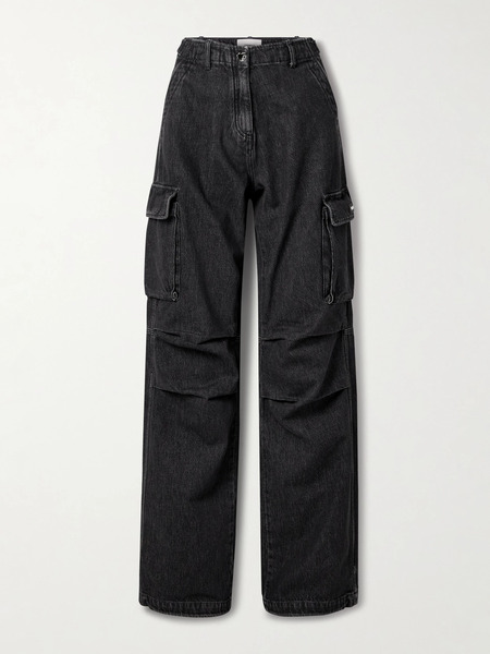  Coperni   High Rise Wide Leg Cargo Jeans   Black 