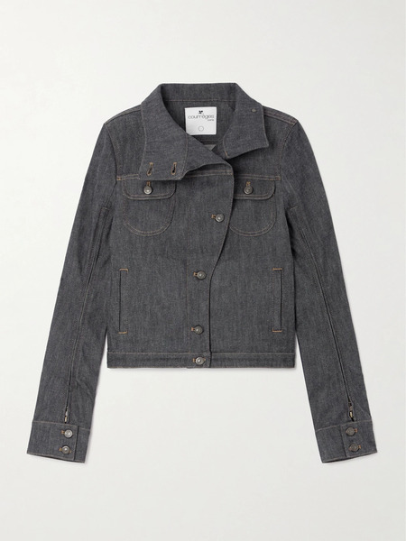  Courreges   Convertible Denim Jacket   Dark Gray 