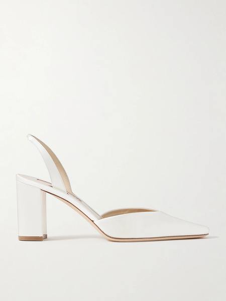  Danielle Frankel   Juno Satin Slingback Pumps   Ivory 