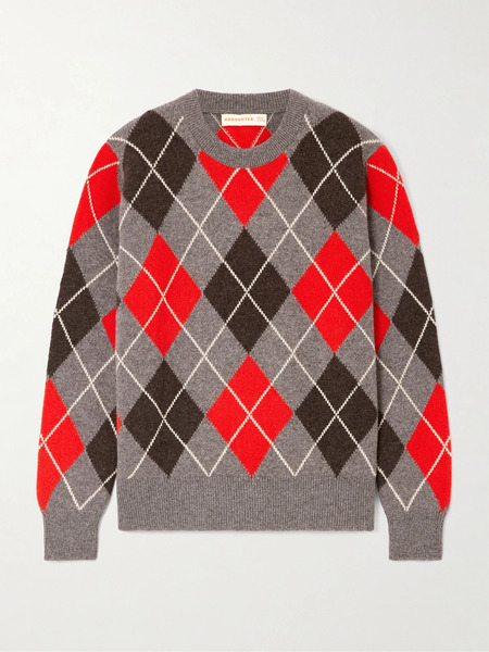  &daughter   Argyle Checked Wool Sweater   Multi 
