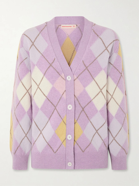  &daughter   Argyle Wool Cardigan   Lilac 